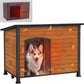 GUTINNEEN Dog House Insulated Outdoor Dog Kennel with Liner for Winter Large