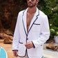 Luxurious Men's Bathrobe, Organic Cotton Terry Towelling Blazer, Leisure Cotton Bath Robe for Pool and beach