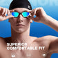 ZIONOR G1 Lite Swim Goggles with Swim Cap Comfortable Anti-fog Swimming Goggles Cap Set for Adult Men Women