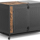 48" Heavy Duty Dog Crate Furniture for Extra Large Dogs, Enclosed Design with 0.5 inch Holes, Indestructible Metal Kennel for High Anxiety Dogs, Chew Proof Pet Cage House Indoor, Brown