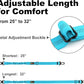 Plutus Pet Dog Seat Belt for Car, Adjustable Dog Car Harness with Carabiner Clip, Reflective Safety Dog Seatbelt Leash with Elastic Bungee, Cyan