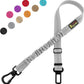 Plutus Pet Dog Seat Belt for Car, Adjustable Dog Car Harness with Carabiner Clip, Reflective Safety Dog Seatbelt Leash with Elastic Bungee, Gray