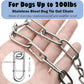 25ft Heavy Duty Chew Proof Dog Tie Out Chain Leash with Shock Absorbing Spring&Lockable Hooks-Up to 200Lbs,Use for Yard,Garden,Camping or Travel