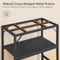 40-50 Gallon Fish Tank Stand, Aquarium Stand with 2-Tier Storage Shelves, Heavy Duty Breeder Turtle Terrarium Stand Rack for Home Office, 36.2" L x 18.9" W x 24.4" H, Black FTBK4001