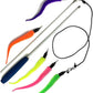 Pet Fit For Life Cat Wand Toy: 5-Piece Worm Teaser & Exerciser - Durable Flirt Pole/Cat Teaser Toy – Interactive Fun for Feline Fitness