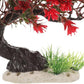 BESTOYARD Fish Tank Decor Artificial Plastic Bonsai Tree, Red Aquarium Ornament for Fish Tanks, 11.81 X 9.05 X 3.93 Inches