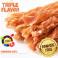 Dog Treats Chicken Jerky Strips for Dogs, Natural Healthy Dog Jekry with Taurine, Real Chicken Twists High Protain Low Fat, Training Rewards Treats for Small Medium Large Dogs 10.6 oz