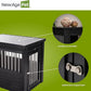 New Age Pet ECOFLEX Dog Crate End Table - Furniture-Style Pet Crate for Crate Trained Dogs - Stainless Steel Tubing & a Latched Closure - 10 Year Manufacturer's Warranty, Medium, Black