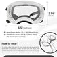 NAMSAN Clear Dog Goggles for Large Dogs, Wide Eyecup & Soft Frame, Anti-UV Sunglasses for Dogs Medium to Large Breed, Driving Dog Eye Protection, Windproof Dustproof, Adjustable, White Frame