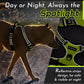 Eagloo Dog Harness Small Sized Dog, No Pull Service Vest with Reflective Strips and Control Handle, Adjustable and Comfortable for Walking, No Choke Pet Harness with 2 Metal Rings, Green, S