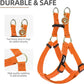 PUPTECK No Pull Dog Harness Soft Adjustable Basic Nylon Step in Puppy Vest Outdoor Walking with ID Tag and A-ir Tag Case, Orange, S