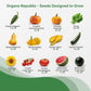 25 Summer Vegetable & Fruit Seeds Variety Pack - 1,870+ Non-GMO Heirloom Veggie & Fruits Seeds for Outdoors and Indoor Home Gardening, Including Collards, Tomato, Pepper, Okra, Onion, Bean, Cucumber