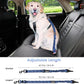 SlowTon Dog Seat Belt, Adjustable Dog Safety Belt Leash, 2 in 1 Latch Bar Attachment Dogs Car Seatbelt with Elastic Nylon Bungee Buffer, Reflective Nylon Belt Tether (BL,35.5in)