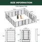 FXW Rollick Unleashed Dog Playpen for Indoor, Yard, RV Camping, 40 inch 24 Panels for Medium and Large Dogs, Black│Patented