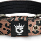 TSPRO Tactical Dog Collar 1.25 Inch Wide Thick Dog Collars with Heavy Duty Metal Buckle, Durable, Strong, Adjustable for Small Dogs (Leopard Print S)