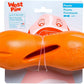West Paw Zogoflex Qwizl Interactive Treat Dispensing Dog Puzzle Treat Toy for Dogs, 100% Guaranteed Tough, It Floats!, Made in USA, Large, Tangerine
