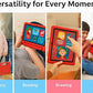 10.1 Inch Kids Tablet with Shockproof Case | Android 14, 64GB+8GB RAM, 12H Battery | Parental Control, Google Kids Space & Preloaded Educational Apps | WiFi 6, HD Display, Ages 3-12