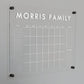 Personalized Clear Acrylic Calendar for Wall, Calendar Whiteboard for Wall, Dry Erase Wall Calendar, Wall Calendar Organizer System for Home (Block, White, 23"W x18.5"H)