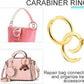10 Pack 1 Inch Gold Spring O Rings, Metal Keychain Ring Round Carabiner Clips for Replacement Purse Ring Hardware, Keyrings Buckles, Paracord Keychain Lanyard, Home Car Keyrings Attachment