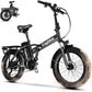 1000W Folding Electric Bike, 48V 20AH Large Removable Battery E Bike,30+MPH, 80 Miles Max Range, 20" Fat TireElectric Bike for Adults, Adult Electric Bicycles for CommuteBeach Snow