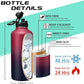 87 oz Insulated Water Bottle with Straw - Stainless Steel Sports Water Bottle, Double Wall Thermo Mug, Leak-Proof, 48h Cold-24h Hot, BPA Free, Rose Purple Gradient, Outdoor Activities