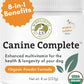Wholistic Pet Organics Canine Complete - Dog Multivitamin Powder - 8 Oz - Daily Dog Vitamins and Supplements for Homemade Food - Immune System, Skin, Coat & Overall Health - Small and Large Breed