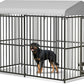 8x4x6 FT Outdoor Dog Kennel,Heavy-Duty Enclosures Outside with UV-Resistant Waterproof Roof Cover and Lock,for Medium and Large Dogs,Easy Assembly