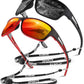 Polarized Sports Sunglasses for Men Women,Fishing Driving Rectangular Goggles UV400 Protection