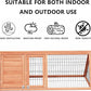 A-Frame Quail Coop,Wooden Quail Cage Indoor Outdoor,Triangle Rabbit Hutch with 2 Doors & Ventilating Wire for Small Animals,Sold by XilishppEcxEco (Ntural Wood)