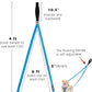 PetBonus Two Point Control Dog Leash, Works with No Pull Harnesses, No Tangle Training Leashes, Soft Padded and Reflective Walking Lead, Converts to Single Lead for Medium Large Dogs (Light Blue)