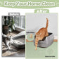 Cat Litter Mat, Extra Large 40" x 28" Silicone Mat Litter Trapping Mat for Scatter Control, Soft on Kitty Paws, Easy to Clean (Green)