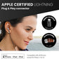 Symphonized iPhone Earphones Wired Deep Bass Sound, 3D Sound, Microphone Volume Control, 90% Noise Cancelling, Bubinga Wooden with Lightning (Apple MFI Certified), iPhone SE to 14 Earbuds (Black)
