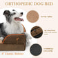 Comfort Expression Large Dog Beds Waterproof Orthopedic Foam Dog Sofa Beds Comfy Pet Bed with Washable Removable Cover & Non-Slip Bottom(Large,Brown)