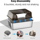 Suhaco Extra Large Stainless Steel Litter Box with Lid XXL High Sided Cat Litter Boxes Included Litter Mat & Litter Scoop Anti-Urine Leakage Metal Pet Toilet for Big Cats (Black XXL)