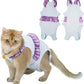 Cat Recovery Suit,Kitten Onesie After Surgery,E-Collar Alternative for Abdominal Wound and Skin Diseases,Soft Breathable Bodysuit After Spay（Blue-m）