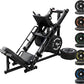 RitFit Adjustable Leg Press and Hack Squat Machine with Weight Plate Set, Professional Home Gym Equipment with Linear Bearings, Specialized for Complete Lower Body Workouts and Weight Storage Posts