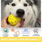 Tough Dog Toys for Aggressive Chewers & Teething Puppies, Bouncy Balls for Medium Dogs, Durable Pet Toys, Floating Dog Balls for Water Play (Yellow-Blue-Gray)