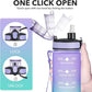 Enerbone Water Bottle, Leakproof BPA & Toxic Free, Motivational Water Bottle with Times to Drink and Straw, Fitness Sports Water Bottle with Strap for Office, Gym, Outdoor Sports