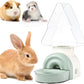 mini&moe Rabbit Water Bottle - 17.6oz Guinea Pig Water Bottle No Drip for Cage Automatic Gravity Silent Hanging Bunny Water Dispenser with Floating Bowl for Hamster, Gerbils, Ferret, Chinchilla