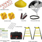 Agility Ladder Speed Training Equipment Set-2x 20ft Agility Ladder,12 Soccer Cones,4 Adjustable Hurdles, Jump Rope, Running Parachute| Basketball Football Soccer Training Equipment for Kids Adults