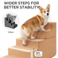 Made4Pets Dog Steps for Bed, Extra Wide Dog Stairs for High Bed Couch Sofa, 35D Foam Pet Steps for Small Dogs and Cats, Non-Slip Bottom Pet Stairs, Tan, 4 Steps