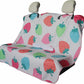 Back Seat Cover for Car Trucks Van SUV,Waterproof Rear Bench Towel Seat Covers for Dogs and Kids,Automotive Backseat Protector (Strawberry)
