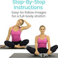Vive Workout Posters for Home Gym - 52 Streching Exercises Full Body Workout - Laminated Pre Post Routines Wall Chart - Bodyweight Poses Instruction Guide for Core, Abs, Legs, Glutes, Upper Body