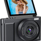 4K Digital Camera,64MP Camera for Photography with 3" 180° Flip Screen,16X Vlogging Camera for YouTube with 64GB Micro SD Card for Beginner, Teens