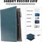 Genuine Leather Travel Passport Wallet, Slim RFID Blocking Holder for Secure Travel and Document Organization (Blue)