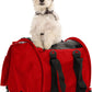 SturdiBag Pro 2.0 Pet Travel Carrier for Cats and Dogs | Soft Sided Pet Carrier Bag with Safety Clips and Seatbelt Straps for Airplane or Car Travel | Cube, Red