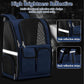 Pet Backpack, Airline Approved Dog Backpack, Cat Bag for Travel Hiking Bike Riding Walking Outdoor, Cat Backpack with Breathable Mesh(Blue)