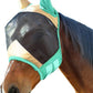 Harrison Howard Pro Luminous Horse Fly Mask Standard with Ears UV Protection for Horse Champagne Gold/Mint Large Full Size