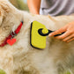 Self-Cleaning Grooming Brush for Dogs and Cats, Retractable Bristles for Easy Hair and Fur Removal - 7.5" Size