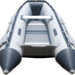 Newport 10ft 6in Newport Model Inflatable Dinghy Boat Transom Sport Tender - 5 Person - 15HP USCG Rated, White/Gray